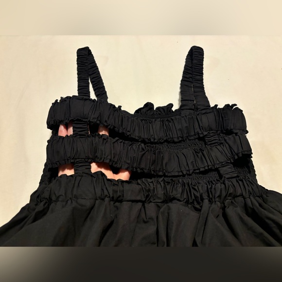 Topshop smocked peplum, open back section top, M - Picture 7 of 11